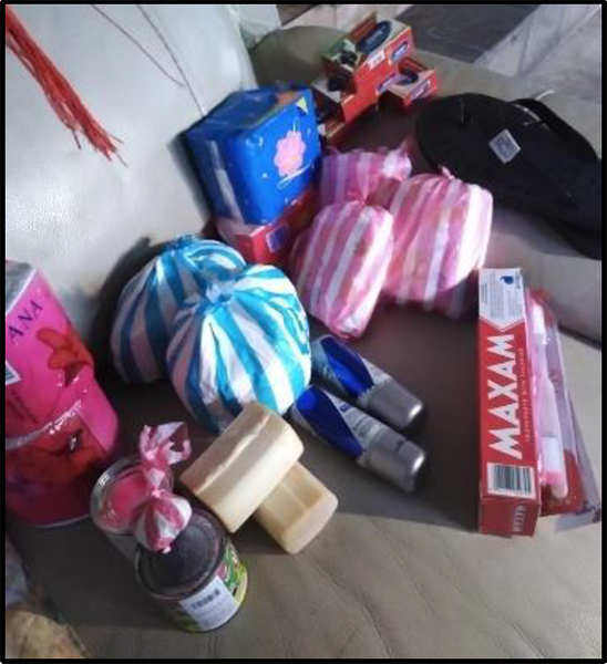 Kerlange, Armstrong and a few members of their team at the hospital