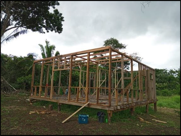 Showers of Glory camp kitchen in progress!