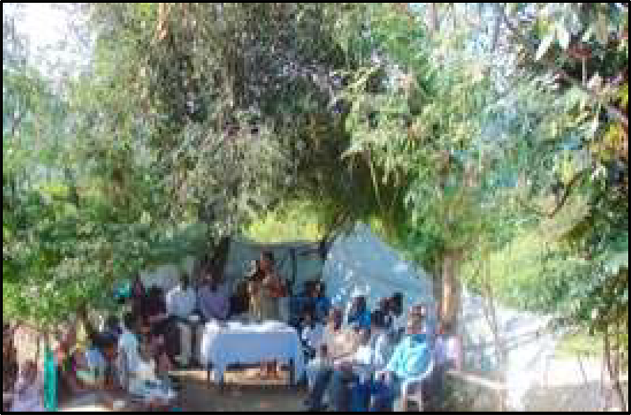 Looking back: An outdoor worship service in Jacmel, circa 2013