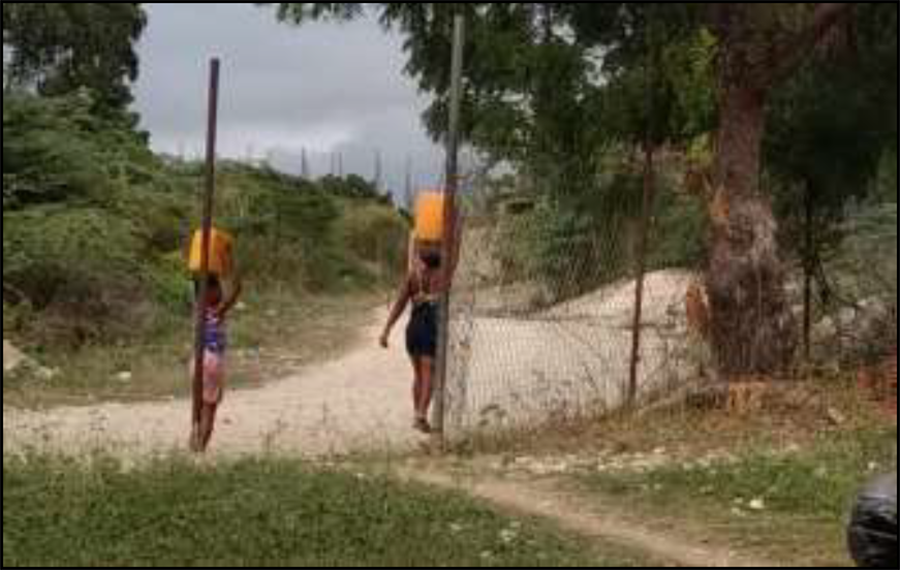 Fetching water;