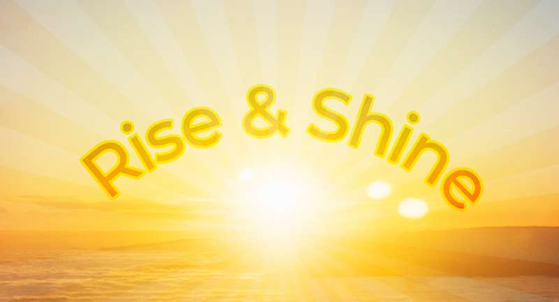 Rise & Shine event graphic